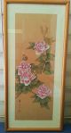 Three Chinese Vintage Hand Printing On Silk Signed/marked Paintings & Scrolls photo 2