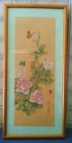 Three Chinese Vintage Hand Printing On Silk Signed/marked Paintings & Scrolls photo 3