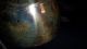 Arts & Crafts Small Lamp Metal Shade Glass Red Body With Faces Releif Lamps photo 2