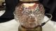 Arts & Crafts Small Lamp Metal Shade Glass Red Body With Faces Releif Lamps photo 6