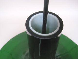60ies Peill & Putzler Ufo Pendant Lamp Dark Green Murano Glass German Modernist photo