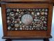 Antique Seashell Large Oak Jewelry / Trinket / Lovers Box Stunning Victorian Boxes photo 3