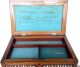 Antique Seashell Large Oak Jewelry / Trinket / Lovers Box Stunning Victorian Boxes photo 4