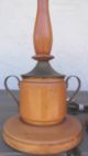 Mid Century Modern Danish Wood And Brass Table Lamps Mid-Century Modernism photo 1