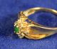 Antique Victorian 10k Diamond Emerald Elegant Ring Unique Item Not Scrap Bullion The Americas photo 9