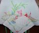 Antique 1930 ' S Traditional English Hand Embroidered ' Crinoline Lady ' Tablecloth Art Deco photo 1