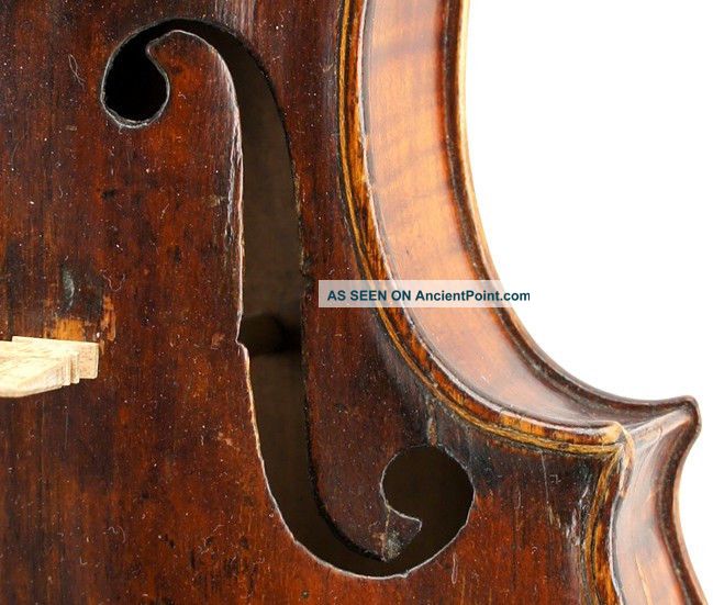 Old Antique Mittenwald Violin C.  1790 - Very Dark,  Very Loud,  Rich Sound String photo