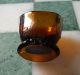 Two Antique Amber Glass Eye Baths - The 