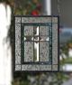 Clear Cross Contemporary Stained Glass Window Panel - Clear Beveled Cross 1940-Now photo 2