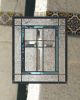 Clear Cross Contemporary Stained Glass Window Panel - Clear Beveled Cross 1940-Now photo 7