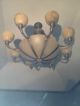 Imported Chandalier With 8 Arms From Spain.  Antique Bronze Finish With Alabaste Chandeliers, Fixtures, Sconces photo 2