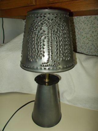Punched Tin Accent Lamp 