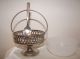 Dainty Antique Sterling Silver Serving Bowl W/ Handle/piercings & Embossment/ Bowls photo 2