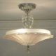 ((sunflower))  30s Art Deco Ceiling Lamp Light Vintage Chandelier (mint) Chandeliers, Fixtures, Sconces photo 2