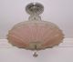 ((sunflower))  30s Art Deco Ceiling Lamp Light Vintage Chandelier (mint) Chandeliers, Fixtures, Sconces photo 3