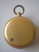 Quality Antique Brass Gilded Edwardian Pocket Barometer Other photo 1