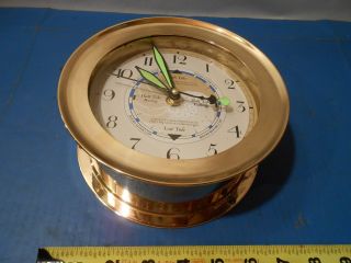 Vintage Maritime Solid Brass Ships Clock photo