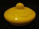 Antique Chinese Yellow Peking Glass Jar With Cover,  19th Century Vases photo 9