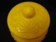 Antique Chinese Yellow Peking Glass Jar With Cover,  19th Century Vases photo 4