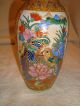 Vintage Satsuma Moriage Vases Parrots W/gold Gilt Beadwork Vases photo 1