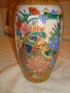 Vintage Satsuma Moriage Vases Parrots W/gold Gilt Beadwork Vases photo 2