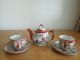 Vintage Japan Geisha Girl Porcelain Teapot And Four Coffee Cups And Saucers Teapots photo 3