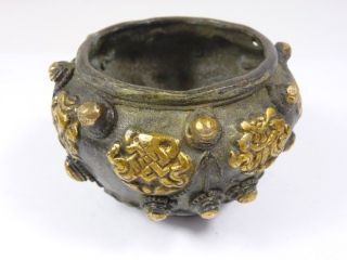Oriental Vintage Handwork Old Copper Incense Burner Carved Figure photo