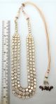 Vintage Antique 20k Gold Diamond Polki Kundan Enamel Work Necklace Rajasthan Ind Necklaces & Pendants photo 4