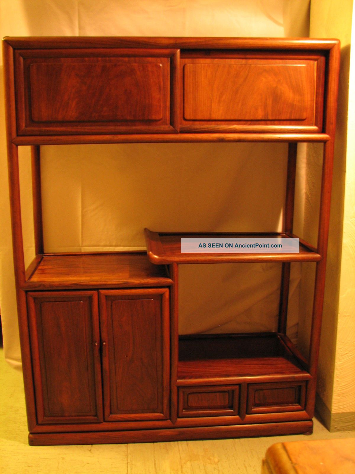 Japanese Rosewood Open - Shelf Cabinet C1900 To Early 20th Century Other photo