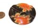 Vintage Large Celluloid Black And Dark Muted Orange Patterned Button 2” Diameter Buttons photo 4