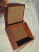 Antique Inlaid Crossed Swords & Heart Wooden Box Shield Boxes photo 5
