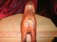 6 Inch Vintage Hand Carved Wood Dog Spaniel Carved Figures photo 3
