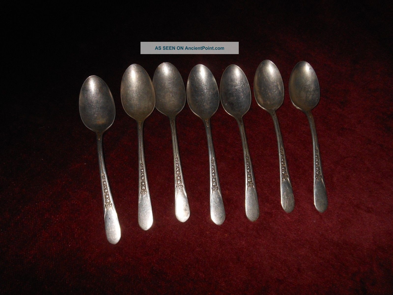 7 - 1941 Wm Rogers Silverplate Teaspoons Priscilla Lady Ann Replacement Crafts Flatware & Silverware photo