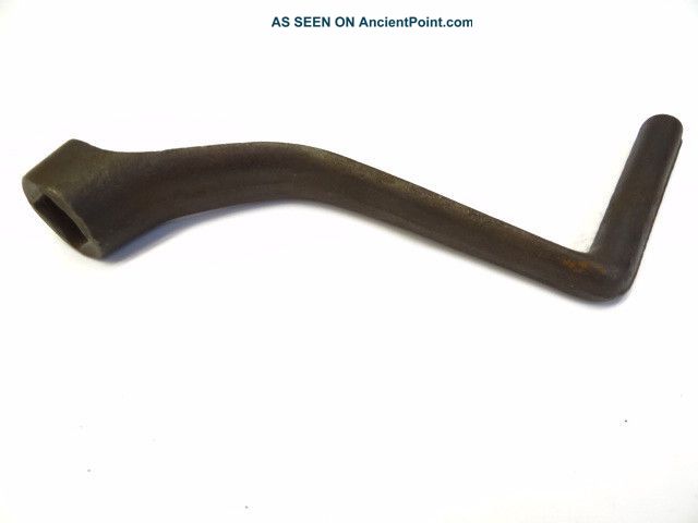 Antique Old Metal Cast Iron Unusual Woodstove Crank Handle Tool Hardware Stoves photo