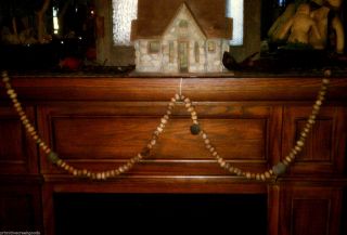 Primitive Homestead Pantry Early Cabin Goods Hickory & Walnut Garland Hanger photo