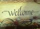Vintage Primitive Welcome Country Picture Professionally Framed Polka Dot Primitives photo 6