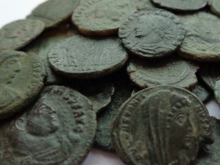 X38 Bronze Roman Coins Very Joblot Bulk Roman Not Celtic photo