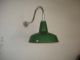 Vintage Wheeler Industrial Gooseneck Arm Barn Light Lamp Porcelain Green Shade Chandeliers, Fixtures, Sconces photo 2