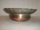 Antique Persian Middle East Hand Carved Decorative Brass Copper Handmade Bowl Middle East photo 1