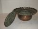 Antique Middle East Persian Hand Carved Decorative Brass Copper Handmade Bowl Middle East photo 2