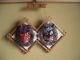 Namahage Japanese Antique Red Green Two Masks Made Plastick Attached Deco Tree Masks photo 11