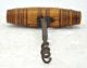 1850s Antique Hand Crafted Iron Wooden Cork Screw Bottle Opener India photo 2