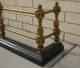 Maitland Smith Hand Crafted Marble Stone & Antique Brass Fireplace Fender Nr Hearth Ware photo 8