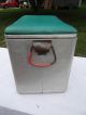 Vintage (7 - Up) Coolerpadded Green Vinyl Top (quality Cronstroms Servvice) Ice Boxes photo 5