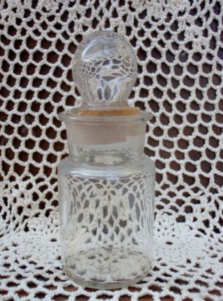 Antique Blown Glass Apothecary Chemist Bulbous Bottle Stopper Ground Pontil Bubb photo