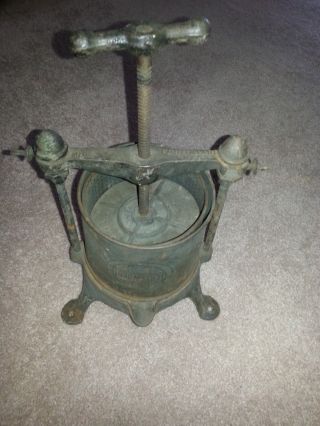 Griswold 2 Fruit & Lard Press Cast Iron Vintage photo