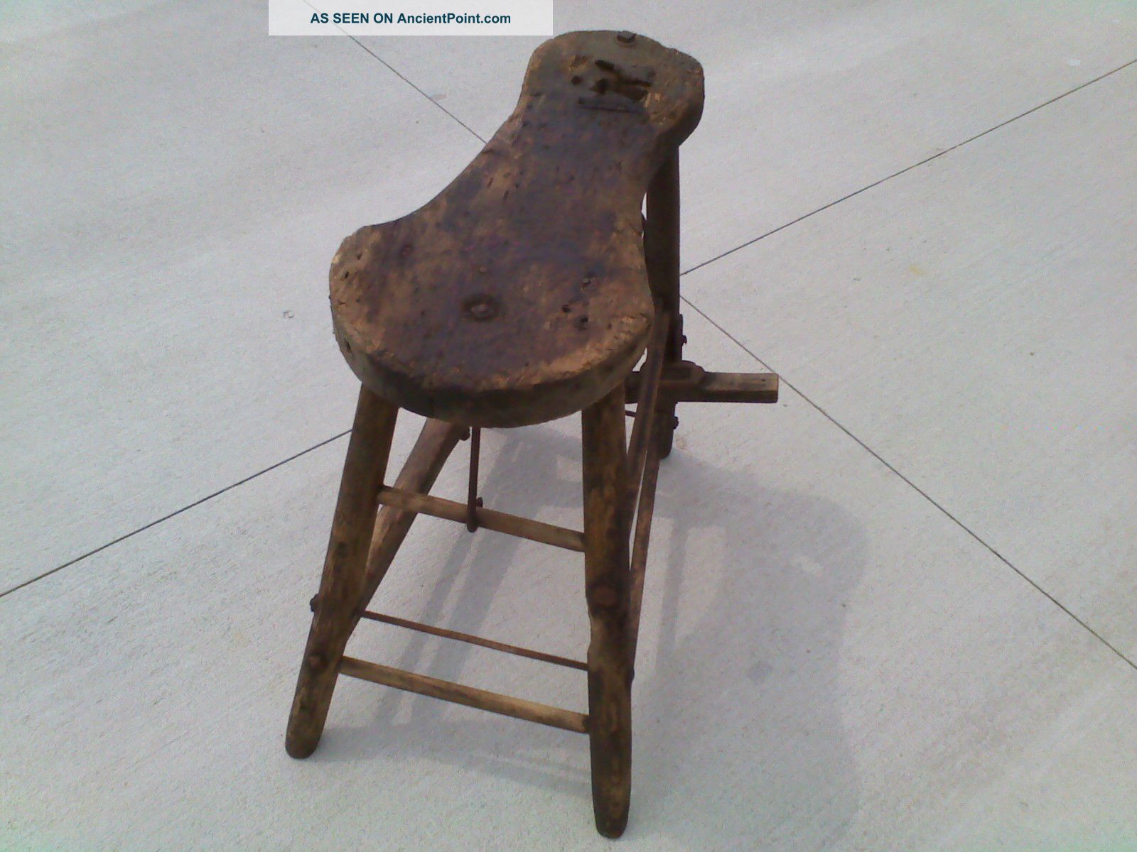 Oak Saddle Maker Draw Knife Handle Maker Spindle Makers Bench
