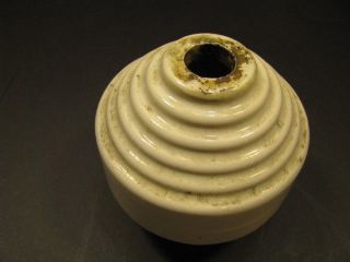 Antique National Collars White Ceramic Staircase Pottery Lightning Rod Ball photo