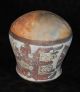 Large Pre - Columbian Nazca Polychrome Pottery Bowl 6 1/4 