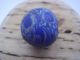 Rare Byzantine Period Cobalt Blue & Light Blue Spherical Mosaic Glass Bead Roman photo 2